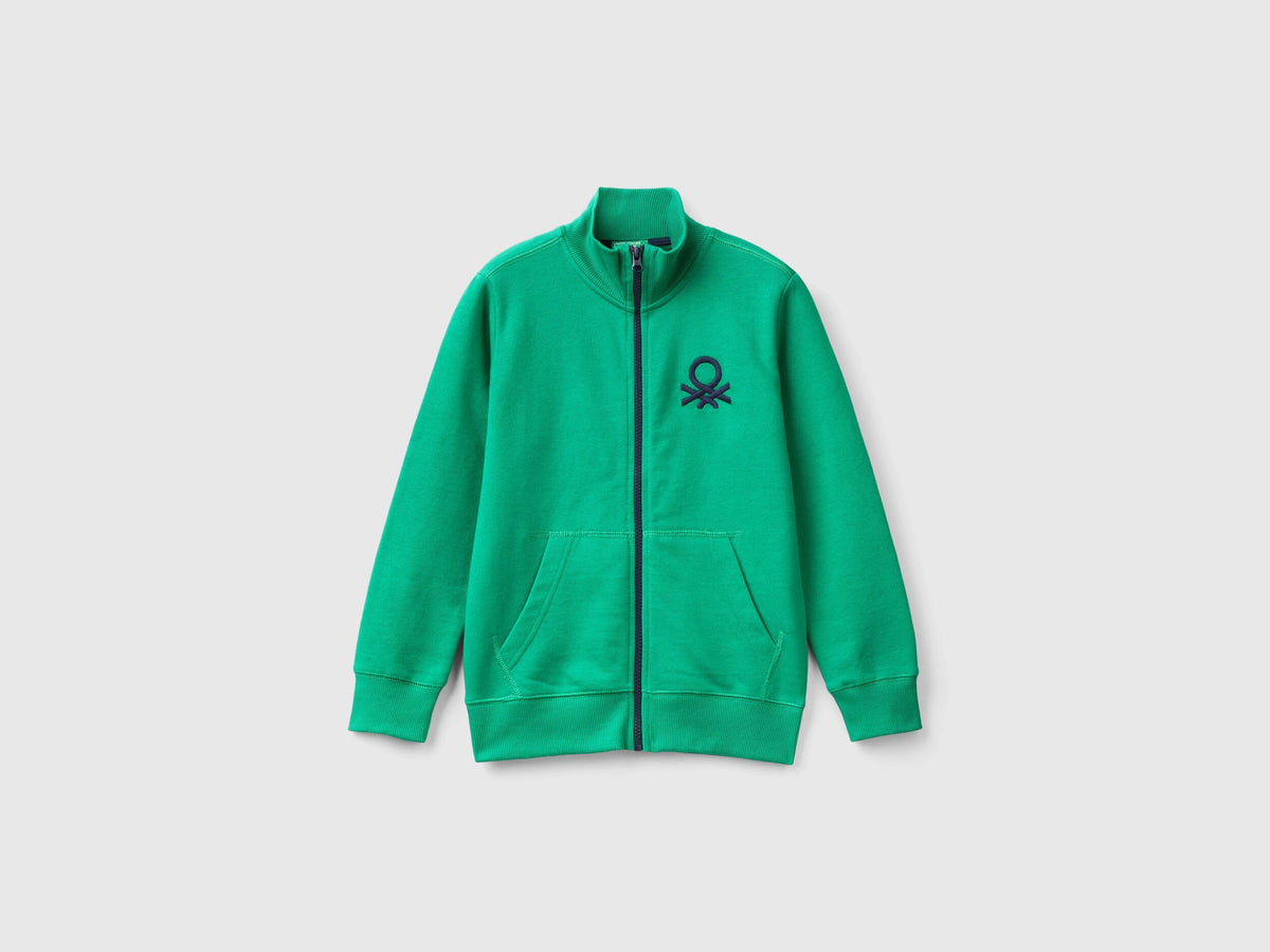 Beneton_Pure Cotton Sweatshirt with Zipper_3J68C501B_108_01