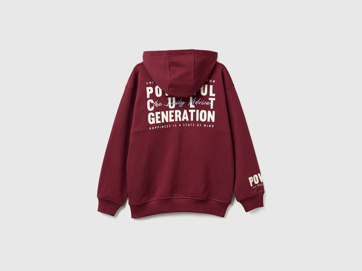 Benetton_Burgundy_Boxy Sweatshirt with Prints_3J68C505G_129_02