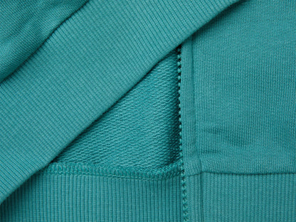 Benetton Dark Green Boys 100% Cotton Zip-Up Sweatshirt SKU: 3J68C506E_285 Image 03