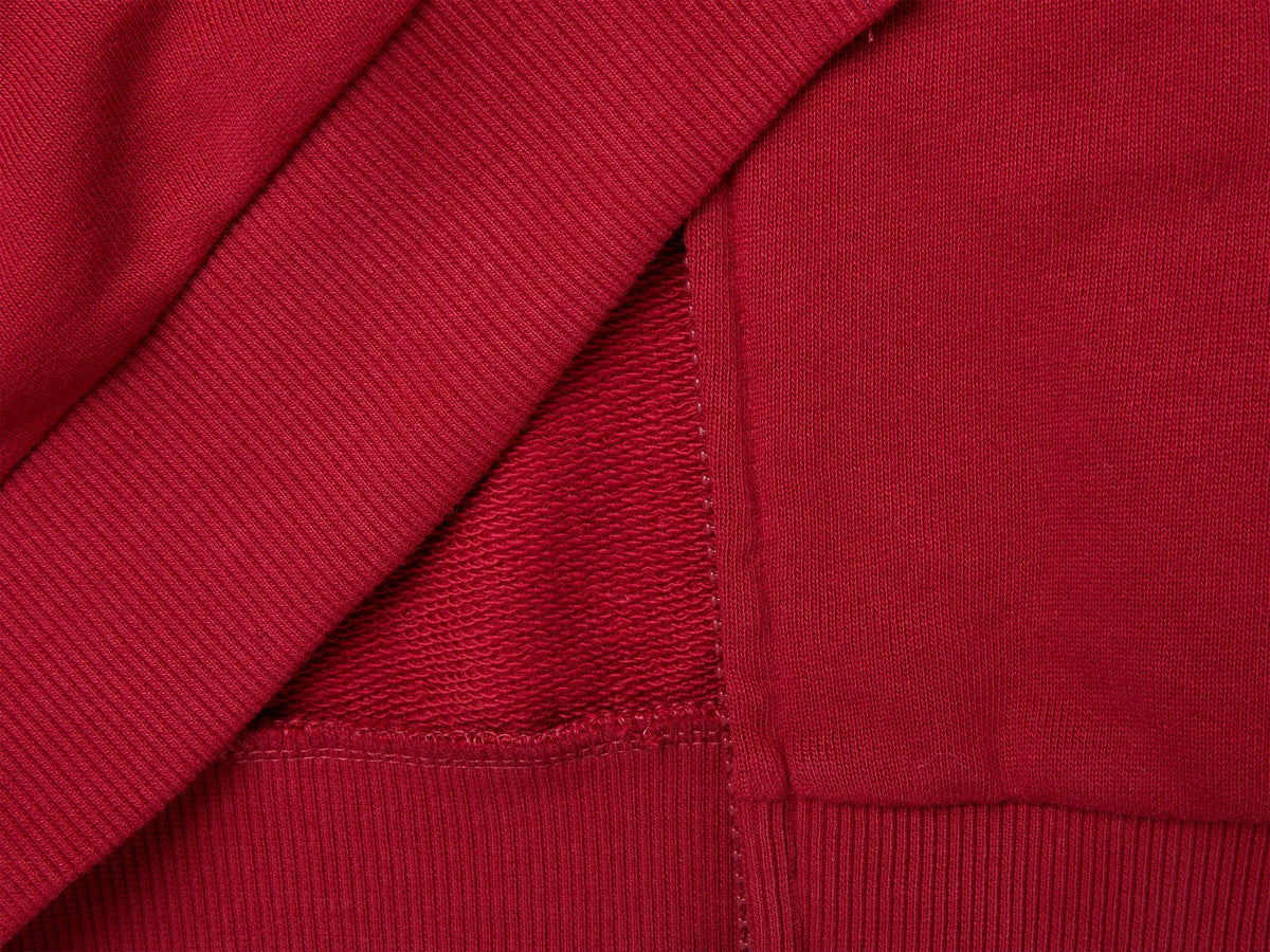 Benetton Burgundy Boys 100% Cotton Zip-Up Sweatshirt SKU: 3J68C506E_903 Image 03