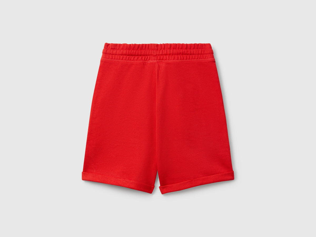 Benetton_Bermuda Shorts in Pure Cotton Fleece_3J68C901G_19Q_02