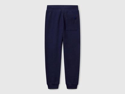Benetton Dark Blue Boys Sporty Trousers with Drawstring SKU: 3J68CF01P_252 Image 02
