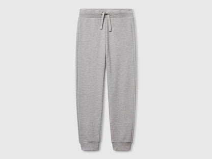 Benetton Light Gray Boys Sporty Trousers with Drawstring SKU: 3J68CF01P_501 Image 01