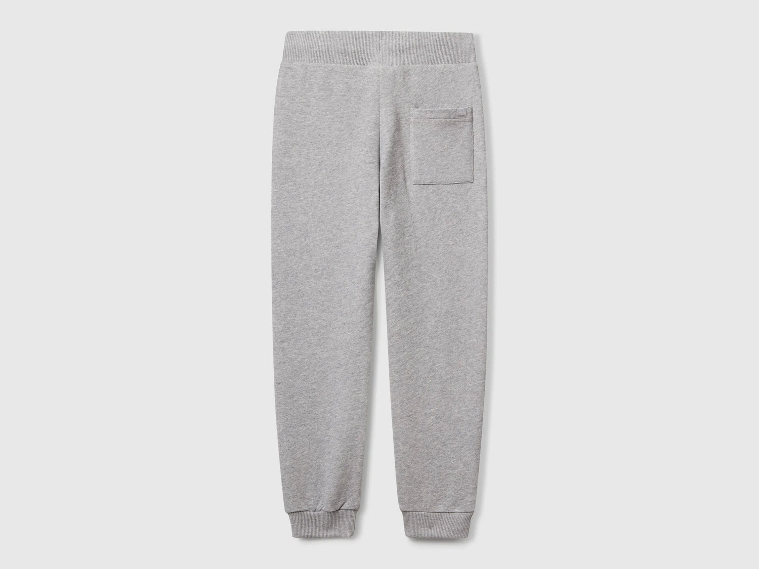 Benetton Light Gray Boys Sporty Trousers with Drawstring SKU: 3J68CF01P_501 Image 02