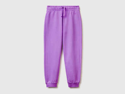 Benetton Violet Girls Sweatpants with Logo SKU: 3J68CF02H_03L Image 01