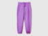 Benetton Violet Girls Sweatpants with Logo SKU: 3J68CF02H_03L Image 01