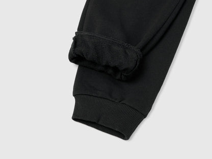Benetton Black Girls Sweatpants with Logo SKU: 3J68CF02H_100 Image 03