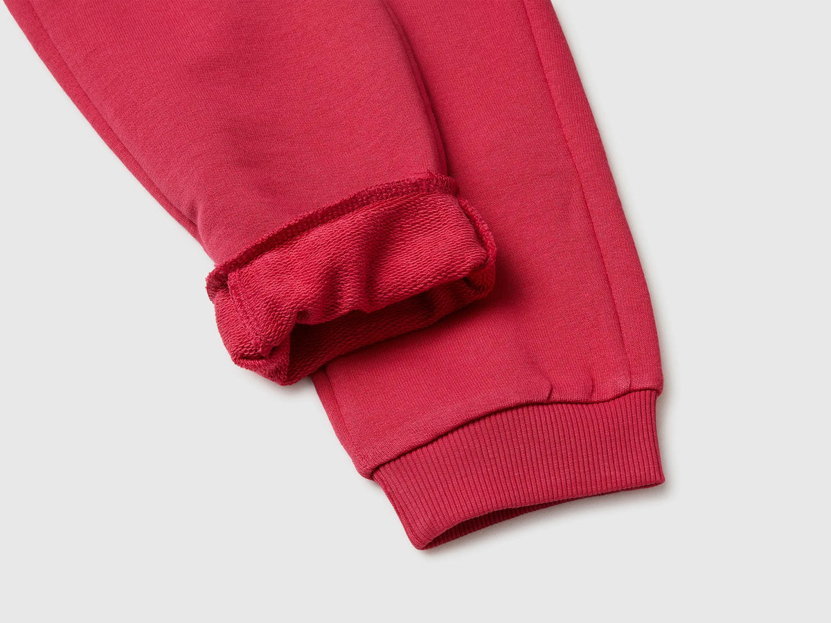 Benetton Fuchsia Girls Sweatpants with Logo SKU: 3J68CF02H_12E Image 03