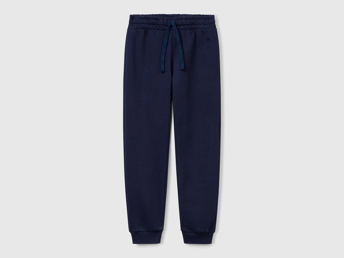 Benetton Dark blue Girls Sweatpants with Logo SKU: 3J68CF02H_252 Image 01