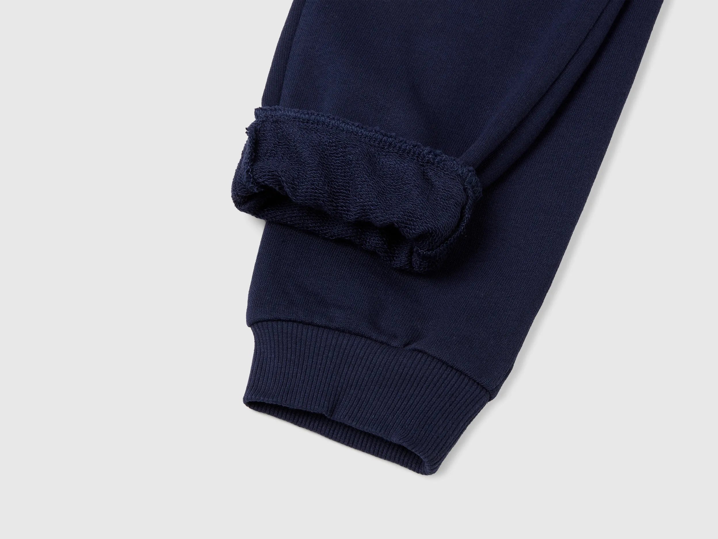 Benetton Dark blue Girls Sweatpants with Logo SKU: 3J68CF02H_252 Image 03