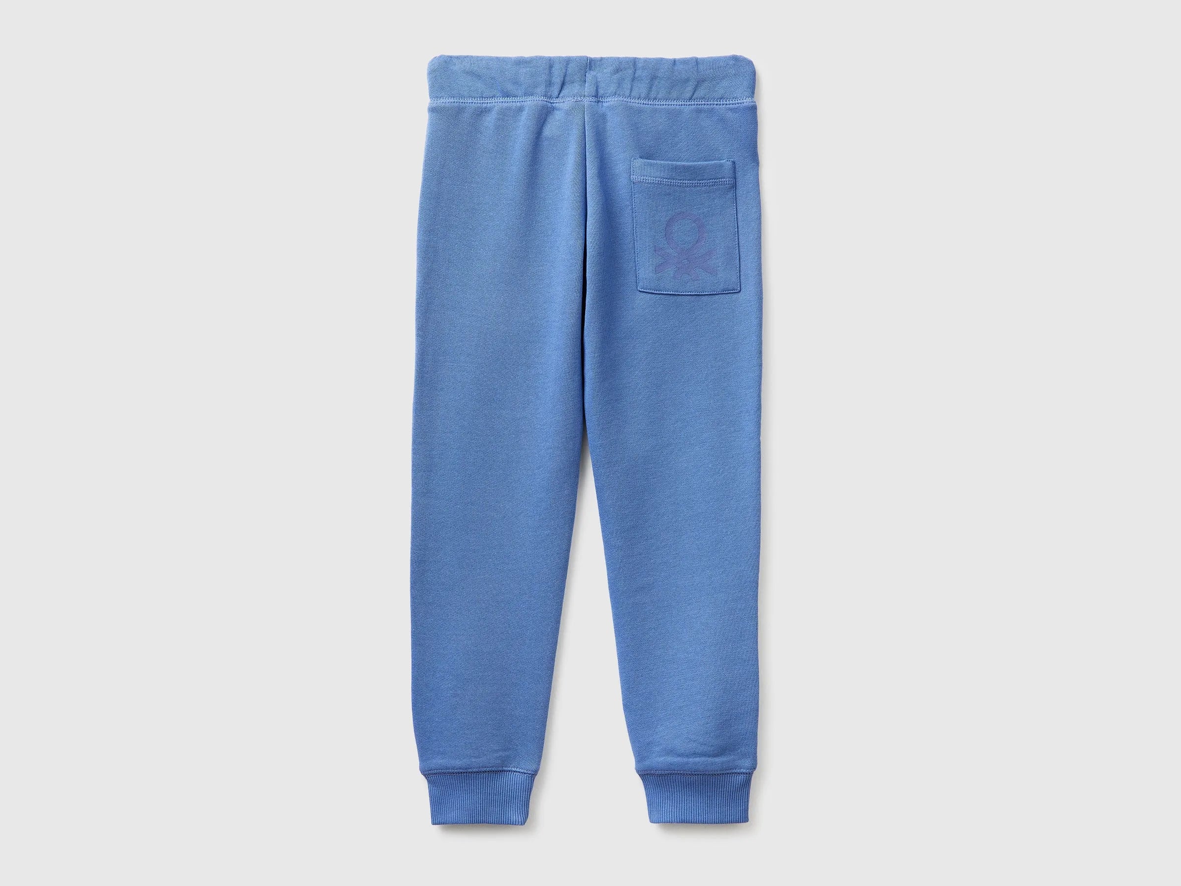 Benetton Air force blue Boys Sweatpants with Logo SKU: 3J68CF058_05N Image 02