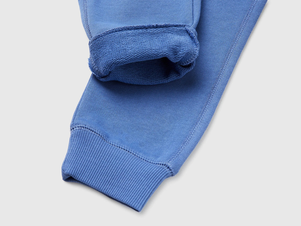 Benetton Air force blue Boys Sweatpants with Logo SKU: 3J68CF058_05N Image 03