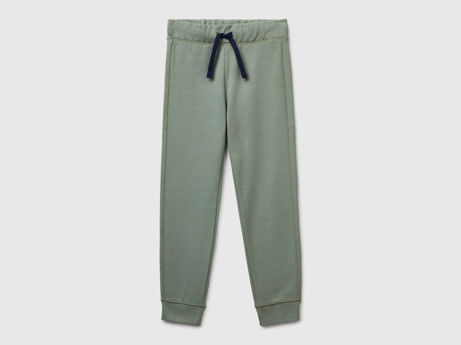 Benetton_Light Green_Sweatpants with Logo_3J68CF058_075_01