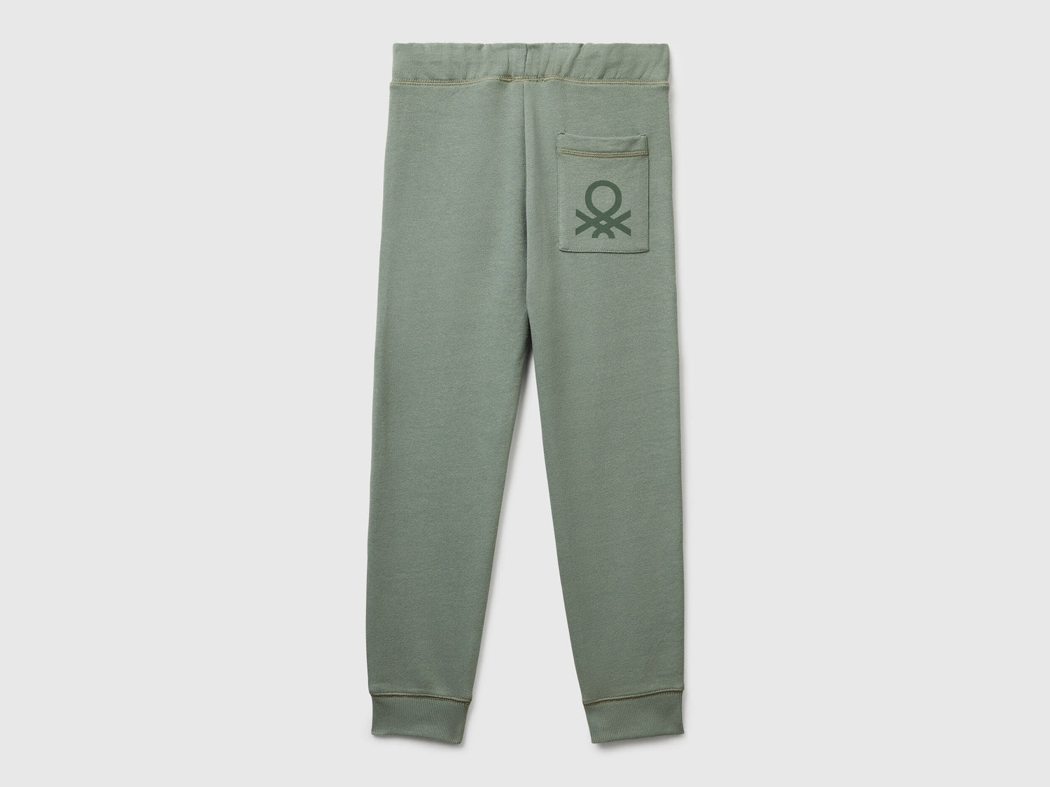 Benetton_Light Green_Sweatpants with Logo_3J68CF058_075_02