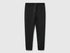 Benetton Black Boys Sweatpants with Logo SKU: 3J68CF058_100 Image 01