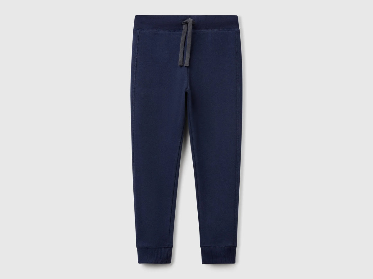 Benetton Dark blue Boys Sweatpants with Logo SKU: 3J68CF058_252 Image 01