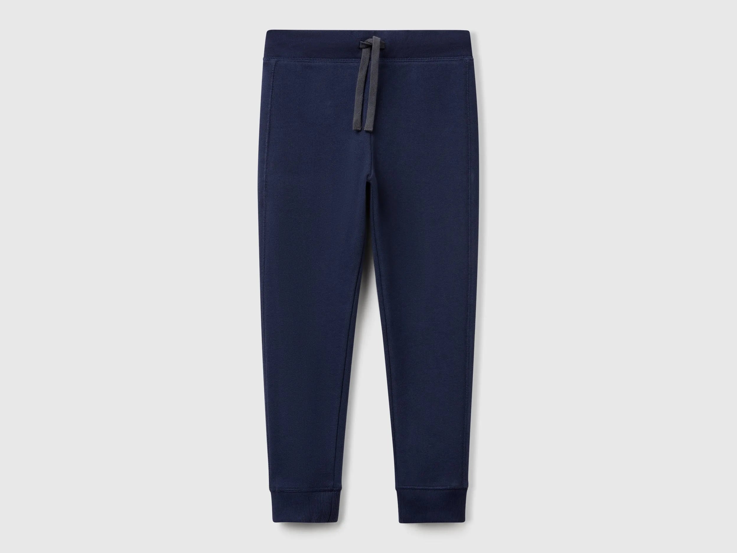 Benetton Dark blue Boys Sweatpants with Logo SKU: 3J68CF058_252 Image 01