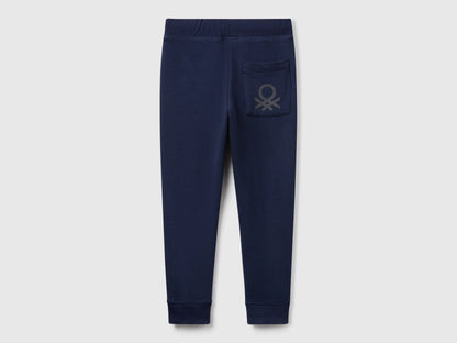 Benetton Dark blue Boys Sweatpants with Logo SKU: 3J68CF058_252 Image 02