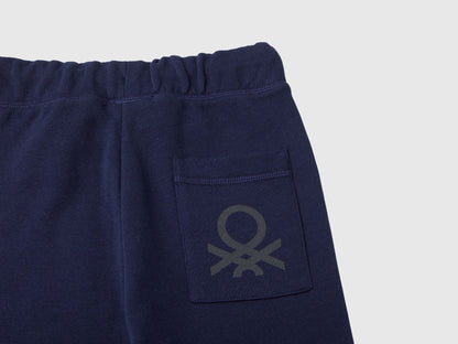 Benetton_Blue_Sweatpants in 100% Cotton_3J68CF058_252_03