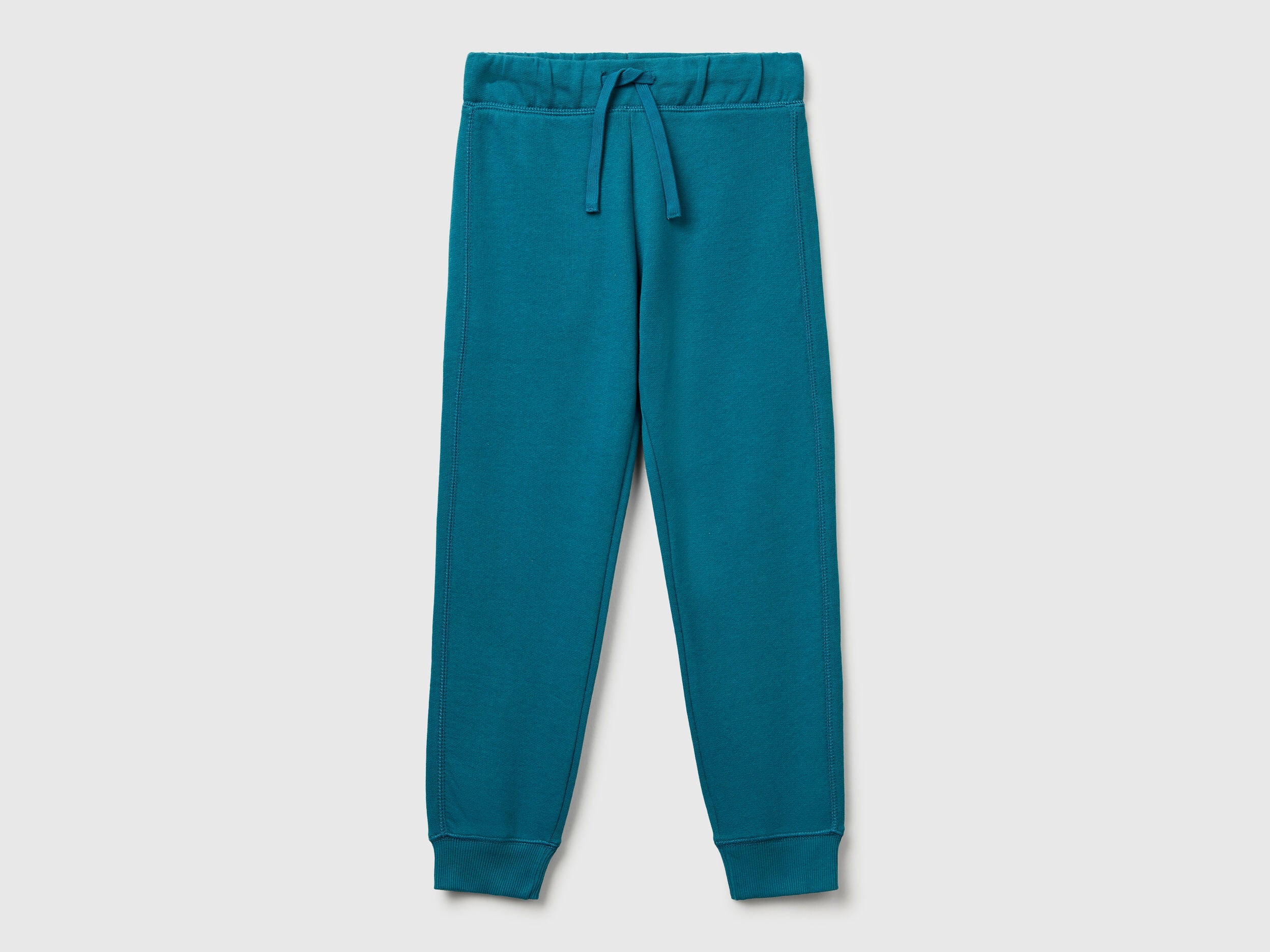 Benetton_Blue_Sweatpants with Logo_3J68CF058_3C5_01