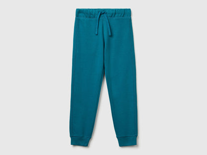 Benetton_Blue_Sweatpants with Logo_3J68CF058_3C5_01