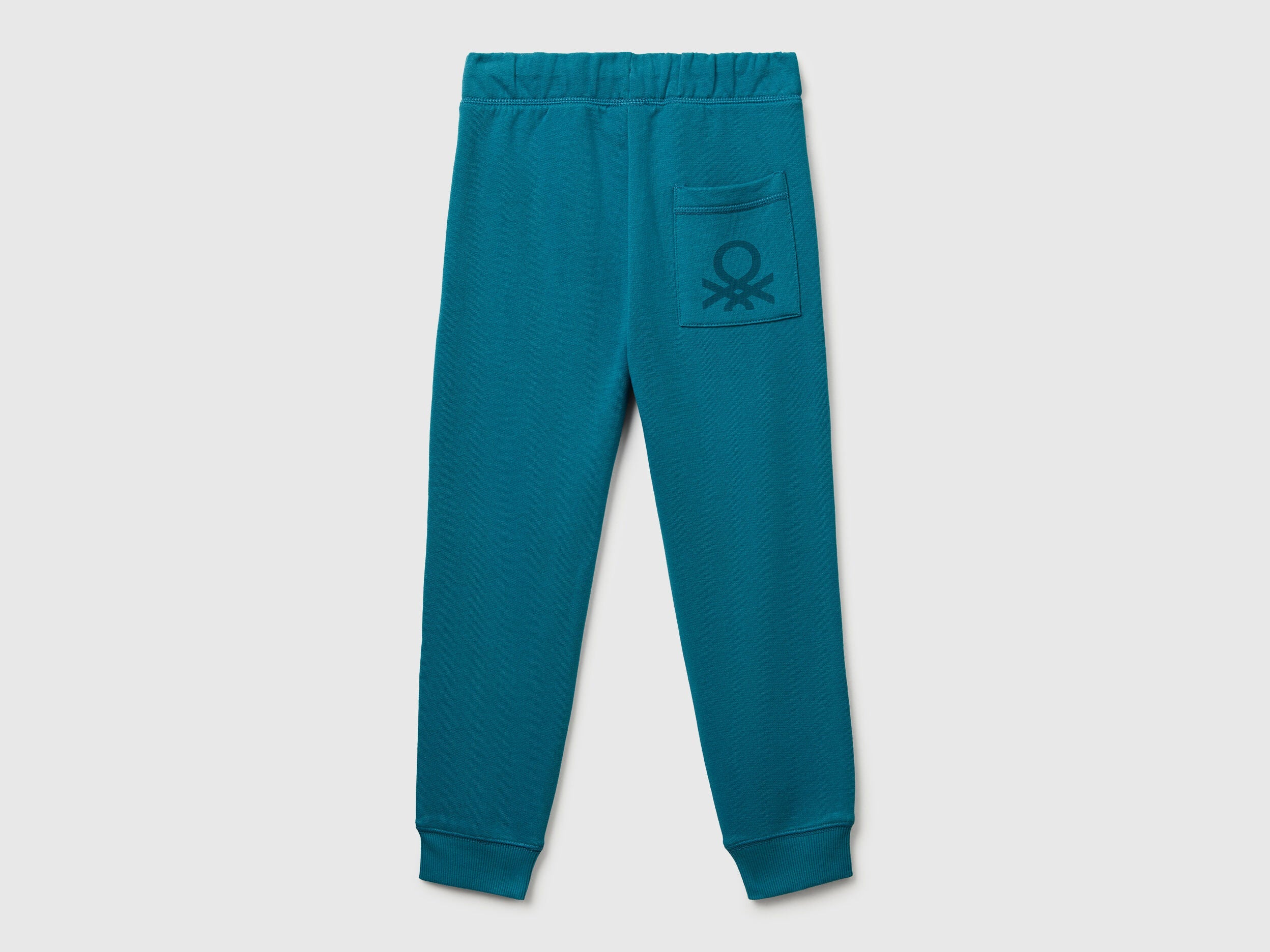 Benetton_Blue_Sweatpants with Logo_3J68CF058_3C5_02