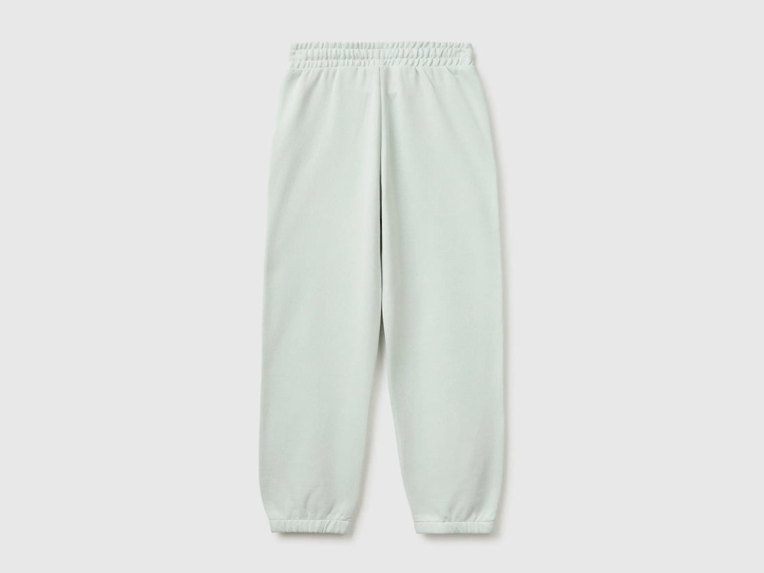 Benetton Light Green Girls Logo Sweatpants SKU: 3J68CF075_00M Image 02