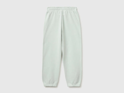 Benetton Light Green Girls Logo Sweatpants SKU: 3J68CF075_00M Image 02