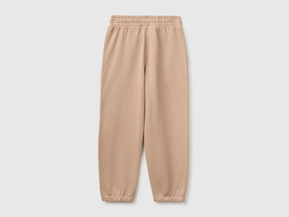 Benetton Dove Gray Girls Logo Sweatpants SKU: 3J68CF075_199 Image 02