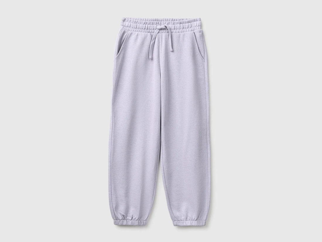 Benetton Lavender Girls Logo Sweatpants SKU: 3J68CF075_19B Image 01