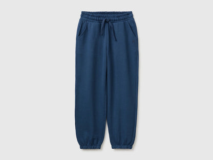 Benetton Blue Girls Logo Sweatpants SKU: 3J68CF075_355 Image 01