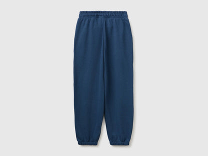 Benetton Blue Girls Logo Sweatpants SKU: 3J68CF075_355 Image 02