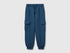 Benetton Dark Blue Boys Fleece Cargo Pants SKU: 3J68CF079_37T Image 01