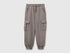 Benetton Gray Boys Fleece Cargo Pants SKU: 3J68CF079_39R Image 01