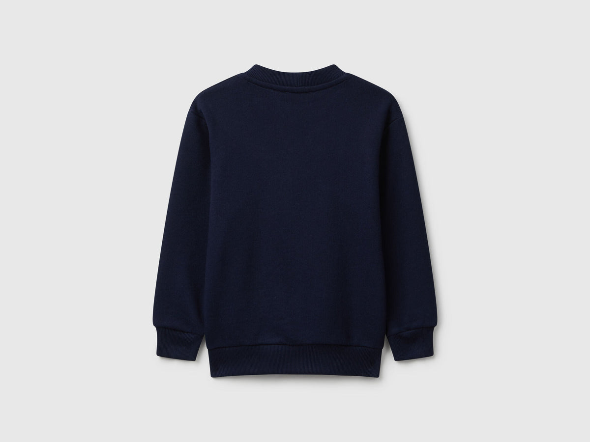 Benetton_Dark Blue_Long Sleeve Sweatshirt with Print_3J68G10KN_016_02