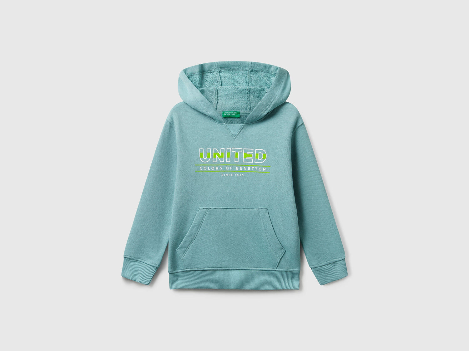 Benetton_Sky Blue_Hoodie with Pocket and Hood_3J68G2014_33K_01