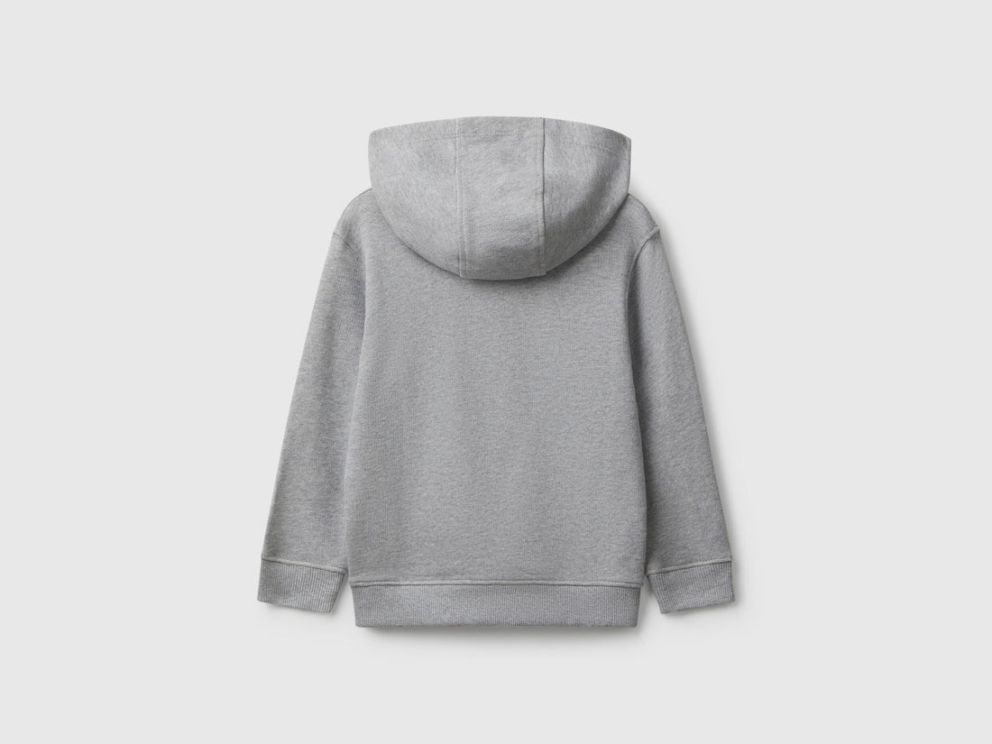 Benetton_Light Gray_Hoodie with Pocket and Hood_3J68G2014_501_02