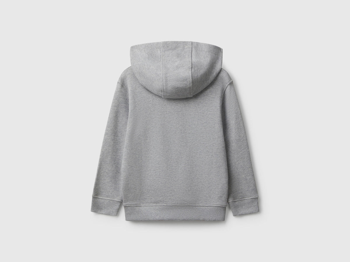 Benetton_Light Gray_Hoodie with Pocket and Hood_3J68G2014_501_02