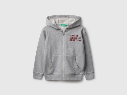 Benetton_Light Gray_Hoodie with Embroidery_3J68G503V_501_01