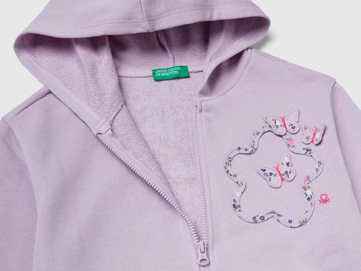 Benetton_Lavender_Hoodie with Sequins_3J68G503W_0W1_03