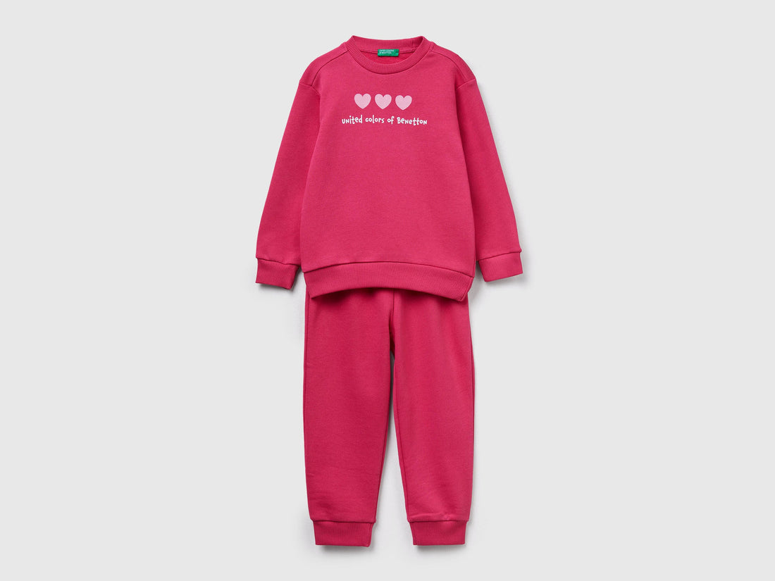 Benetton_Cyclamen_Sweat Tracksuit with Logo_3J68GK00S_1A2_01