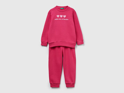 Benetton_Cyclamen_Sweat Tracksuit with Logo_3J68GK00S_1A2_01