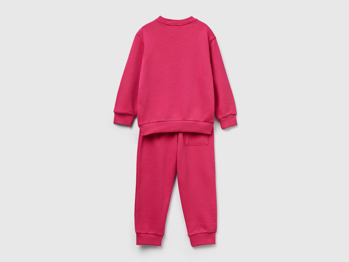 Benetton_Cyclamen_Sweat Tracksuit with Logo_3J68GK00S_1A2_02