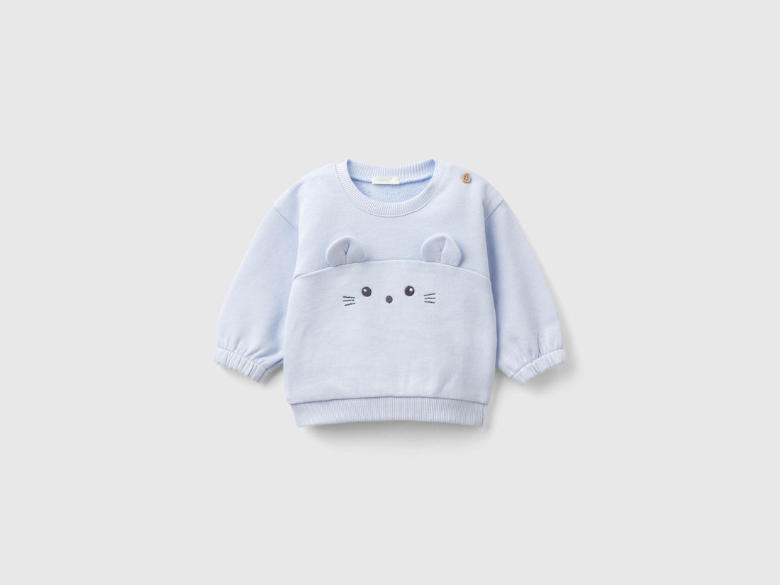 Sweatshirt With Embroidery And Patches In Organic Cotton_3J70A1058_081_01