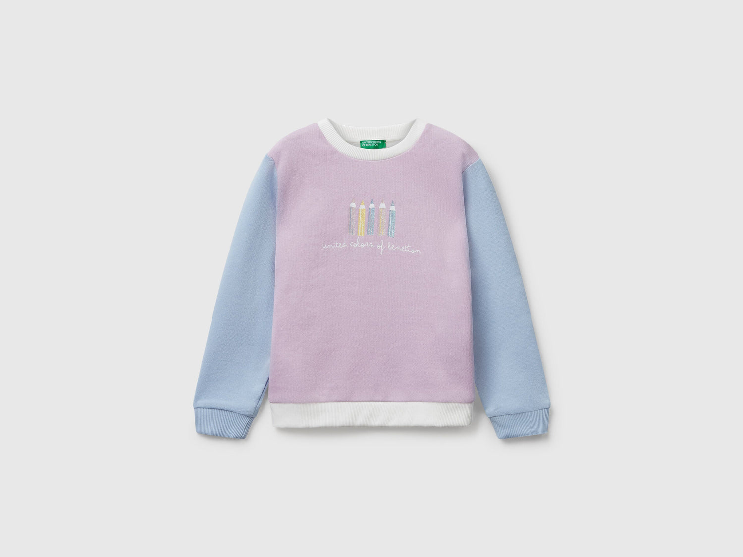 Benetton_Violet_Sweatshirt with Glittery Print_3J70G10JR_902_01