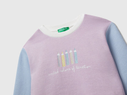 Benetton_Violet_Sweatshirt with Glittery Print_3J70G10JR_902_03