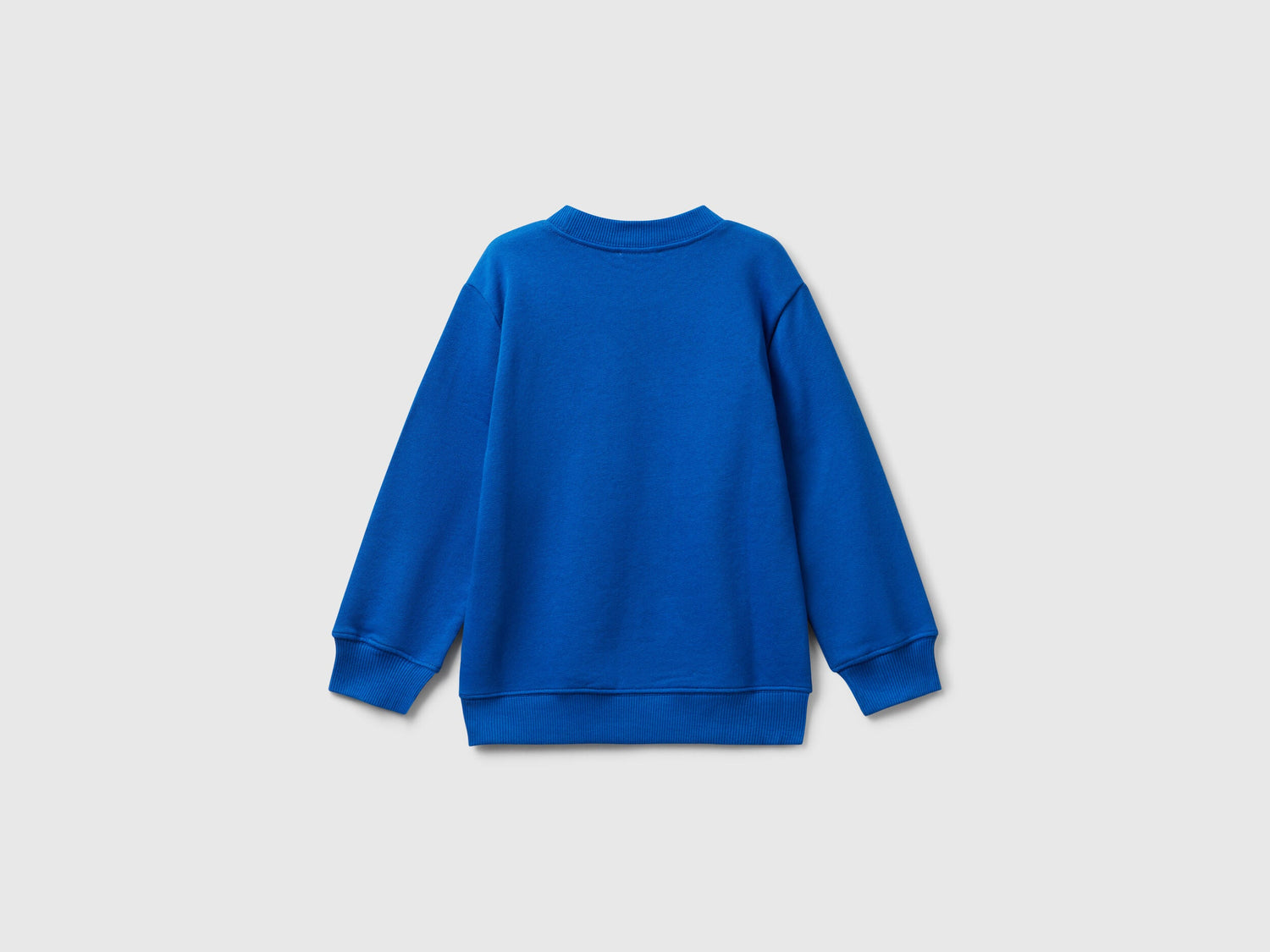 Benetton_Bright Blue_Regular Fit Sweatshirt with Print_3J70G10JY_19R_02