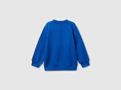 Benetton_Bright Blue_Regular Fit Sweatshirt with Print_3J70G10JY_19R_02