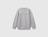 Benetton_Light Gray_Regular Fit Sweatshirt with Print_3J70G10JY_501_01