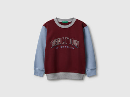 Benetton_Burgundy_Regular Fit Sweatshirt with Print_3J70G10JY_901_01